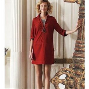 Anthropologie Odille Firewarmed Shift Dress Rust
